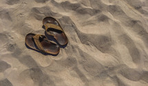 Sandals in the sand