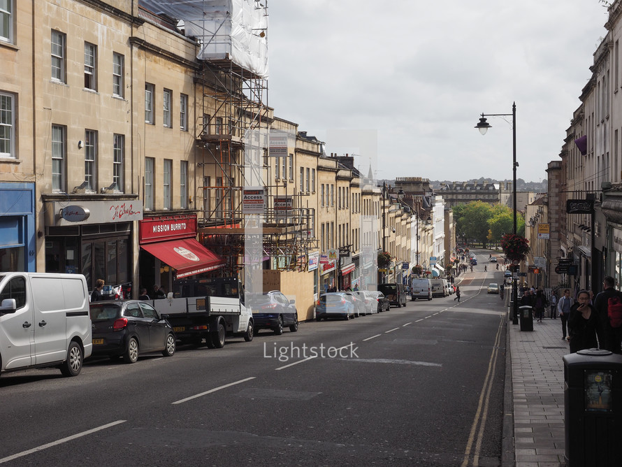 BRISTOL, UK - CIRCA SEPTEMBER 2016: People in Park Street linking the city centre to Clifton