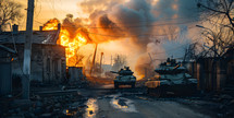 Warzone, fire, tanks