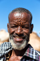 face of an elderly man in Ethiopia 