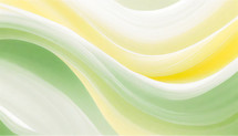 sweeping curves of white, green and yellow 