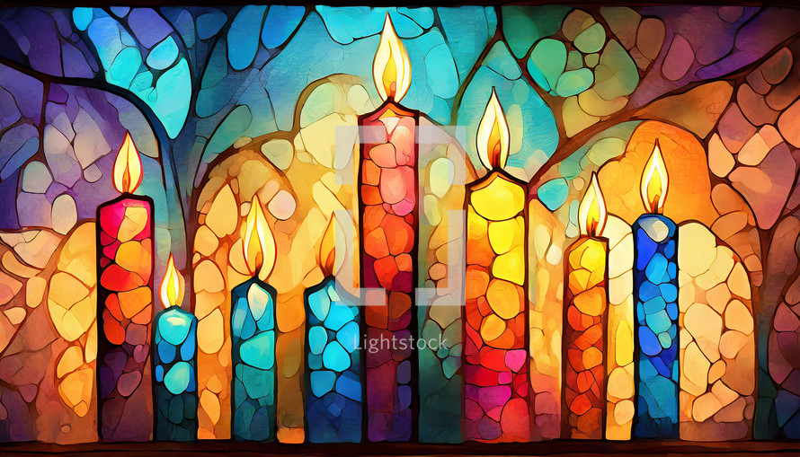 Stained Glass Candles 