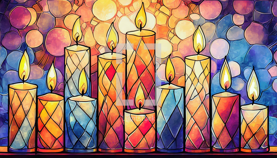 stained glass Candles