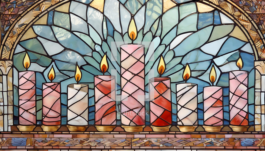 Stained Glass Candles