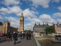 LONDON, UK - CIRCA JUNE 2017: Houses of Parliament aka Westminster Palace seen from Westminster Bridge