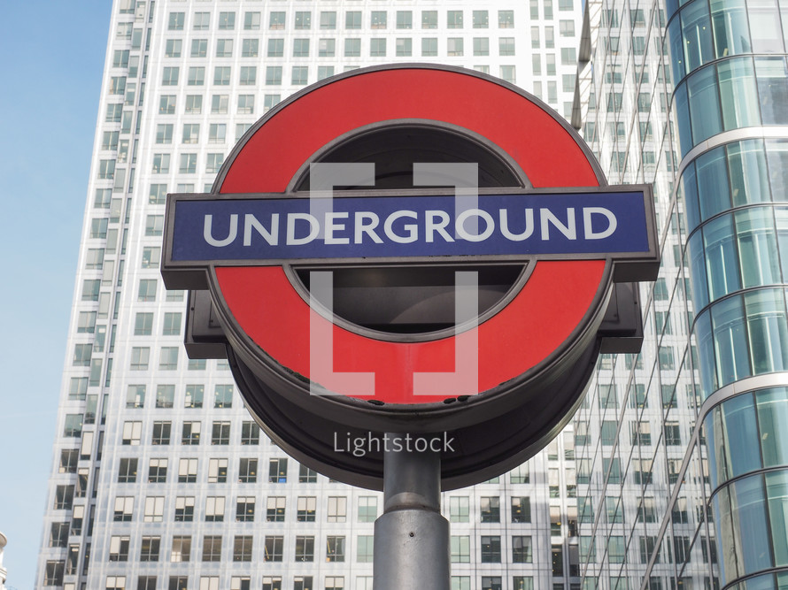 LONDON, UK - SEPTEMBER 29, 2015: The Canary Wharf tube station serves the largest business district in the United Kingdom