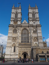 LONDON, UK - JUNE 09, 2015: Tourists visiting Westminster Abbey church