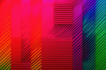 Bright Neon Colors Lines Background