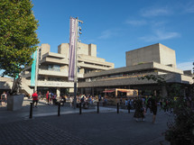 LONDON, UK - CIRCA SEPTEMBER 2019: The Royal National Theatre designed by Sir Denys Lasdun is a masterpiece of new brutalist architecture