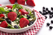 summer salad with fruit 