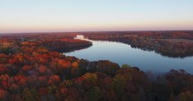 Fall Colors River Aerial Flyover