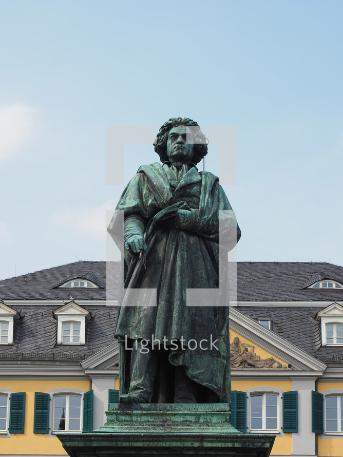 Beethoven Denkmal bronze statue circa 1845 in Bonn, Germany