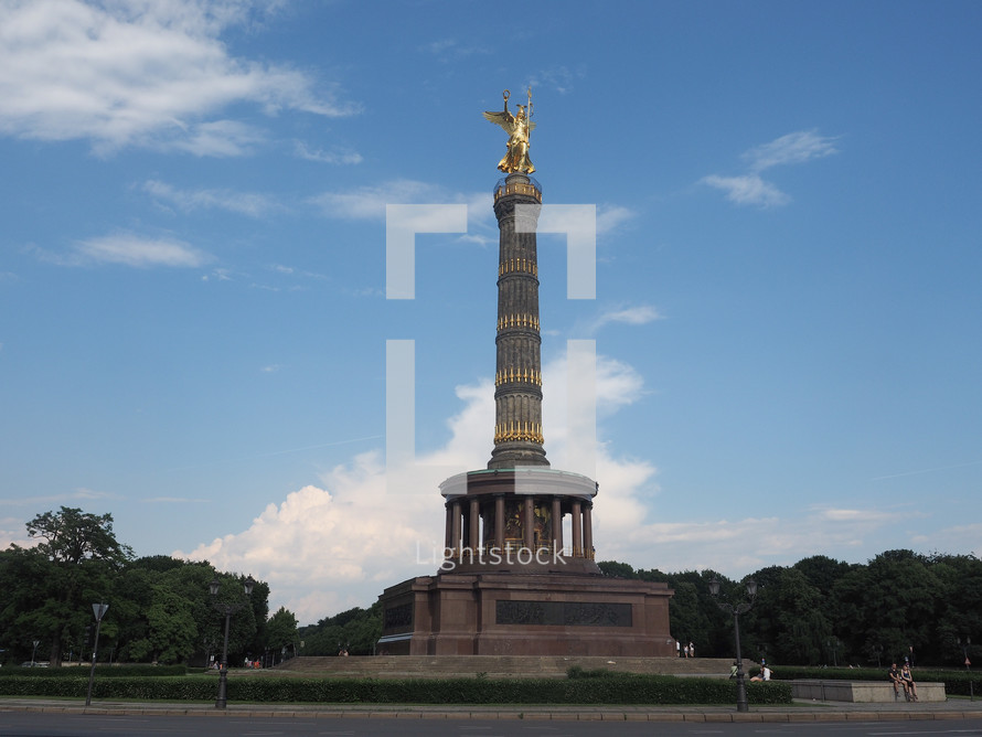 BERLIN, GERMANY - CIRCA JUNE 2016: Angel statue aka Siegessaeule (meaning Victory Column) in Tiergarten park