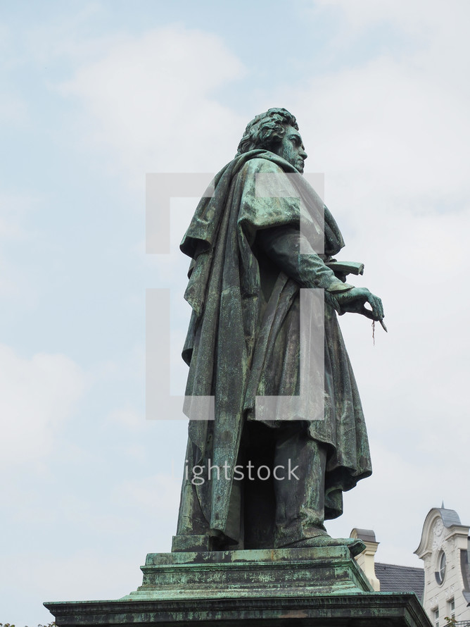 Beethoven Denkmal bronze statue circa 1845 in Bonn, Germany