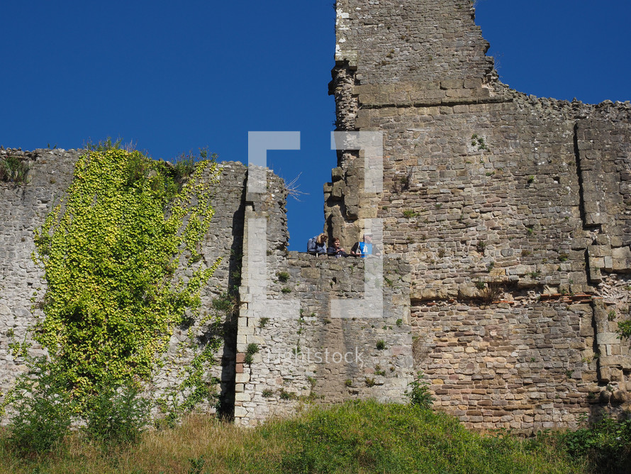Ruins of Chepstow Castle in Chepstow, UK