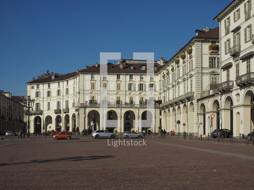 TURIN, ITALY - CIRCA JANUARY 2017: Piazza Vittorio Emanuele II square
