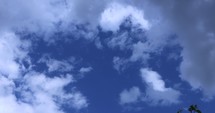 Cumulus Clouds Formed On The Blue Sky At Daytime. static shot