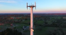 Aerial Cell Tower Sunset Reception 