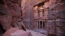 Al Khazneh Or The Treasury At Ancient Rose City Of Petra In Jordan