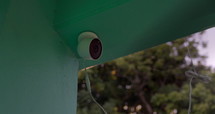 Security camera mounted at entrance of home - smart connected home