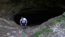 Man climbs out of deep cave