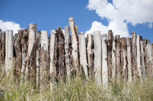 rustic wood fence