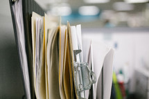 files and papers in an office 