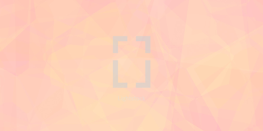 polygon backdrop in peach and pink.