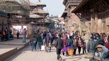 crowded streets of Nepal 
