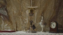 Beautiful chalice prepared for Mass at Catholic Monastery