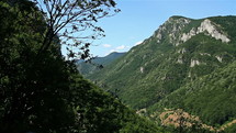 Romanian panoramic mountainscape.