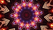 Abstract colorful stars kaleidoscope pattern VJ loop background 4k visuals	