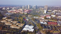 Aerial view of Orange County’s Fashion Island shopping center.