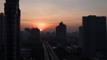 Timelapse of dawn in Bangkok, Thailand