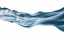 Smooth blue wave cloth, 3d rendering.
