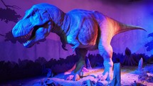 Animated Tyrannosaurus rex at the Natural History Museum in London