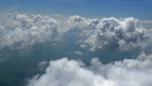 4K Aerial Paralax Through Clouds Airplane Flying