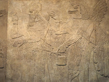 LONDON, UK - CIRCA SEPTEMBER 2019: Standard Inscription of Ashurnasirpal at the British Museum