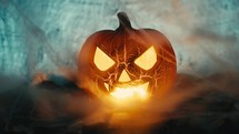 Scary Halloween Pumpkin Into the Storm