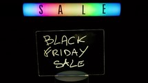 Black Friday sale Background with rainbow lights