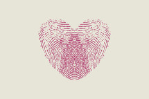 fingerprint heart pink 