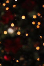 A dark Christmas bokeh background