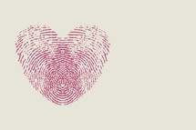 fingerprint heart pink