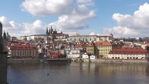Prague Castle and tourists 