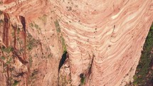 Cinematic aerial view of the beautiful Zion National Park.
