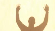 Worshiping man silhouette 