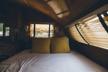 bed in a camper 