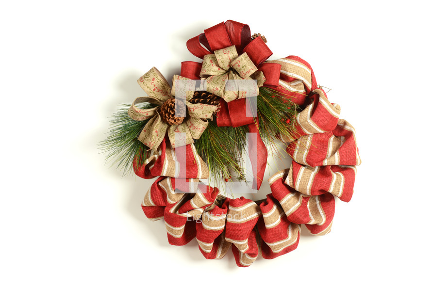 ribbon Christmas wreath 