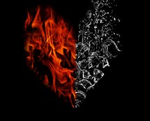 A fire and water heart.
