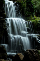 trickling and flowing waterfall 